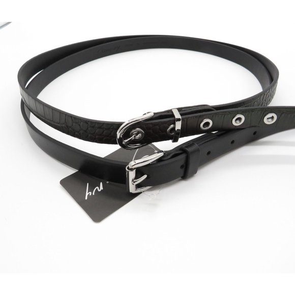 Circus NY Women's Two-for-One Croc Embossed Belt Set XL NWT $32 - Picture 1 of 5